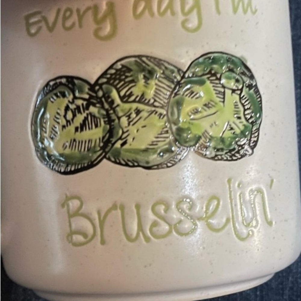 Green and white New Mug - Every Day I'm Brusselin'